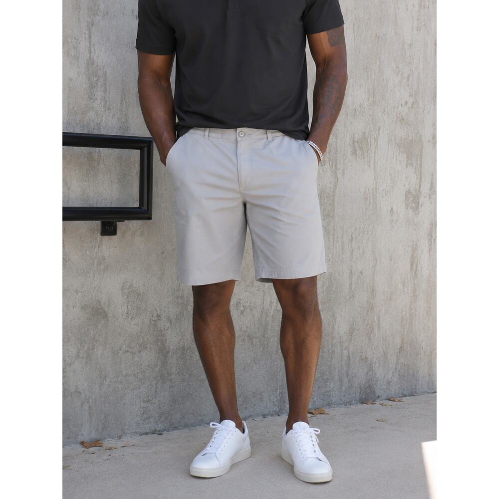 Grand Slam Golf Shorts Men 33 Gray Performance Stretch Flat Front Casual